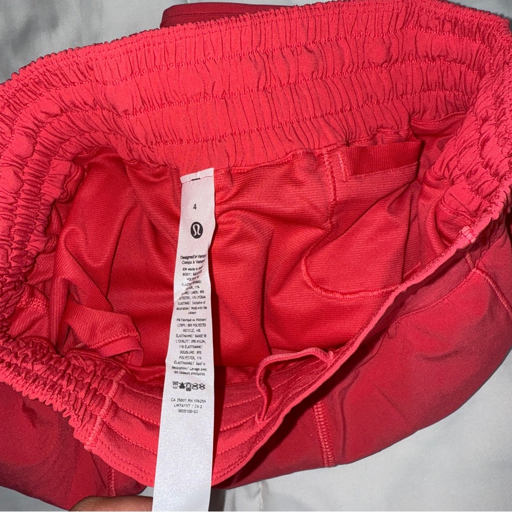 Lululemon Hotty Hot HR Short 4” Glazed Pink - Picture 3 of 3